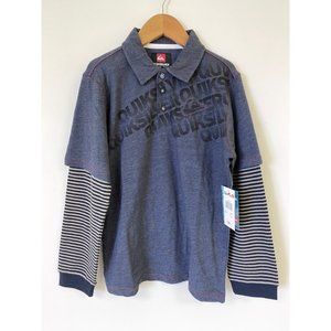 Quiksilver long sleeve polo thermal tee NEW WITH TAGS